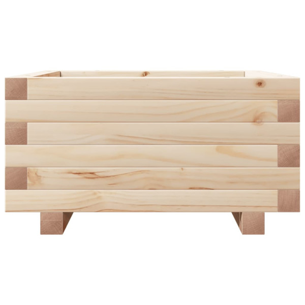 Jardinera de madera maciza de pino 50x50x26.5 cm M 5