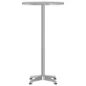 Mesa de bar com altura ajustável Ø59.5x70/114.5 cm alumínio 4