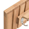 Perchero de pared madera maciza de nogal 42x8.5x14 cm 5