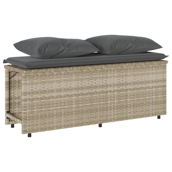 3 pcs conjunto de jantar p/ jardim c/ almofadões cinzento claro M 4