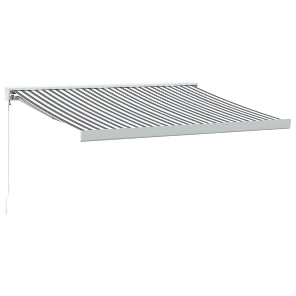 Toldo retráctil aluminio y tela gris antracita y blanco 3x2.5 m M 2