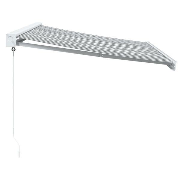 Toldo retrátil 3x2.5 m tecido e alumínio antracite e branco M 4