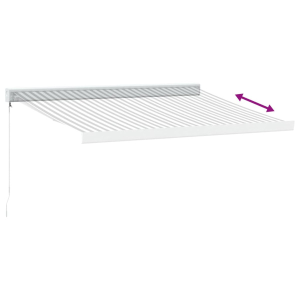 Toldo retráctil aluminio y tela gris antracita y blanco 3x2.5 m M 5