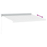 Toldo retráctil aluminio y tela gris antracita y blanco 3x2.5 m 5