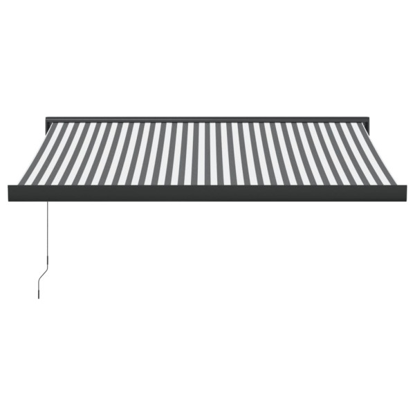 Toldo retrátil 3x2.5 m tecido e alumínio antracite e branco M 3