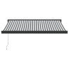 Toldo retráctil aluminio y tela gris antracita y blanco 3x2.5 m 3