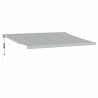Toldo retráctil aluminio y tela gris antracita y blanco 4x3 m 2