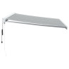 Toldo retráctil aluminio y tela gris antracita y blanco 4x3 m 4