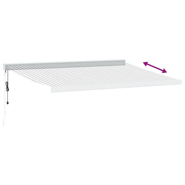 Toldo retráctil aluminio y tela gris antracita y blanco 4x3 m M 5