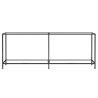 Mesa consola transparente vidrio templado 200x35x75.5 cm 3