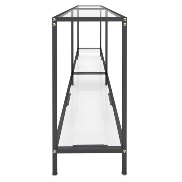 Mesa consola transparente vidrio templado 200x35x75.5 cm M 4
