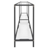 Mesa consola transparente vidrio templado 200x35x75.5 cm 4
