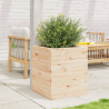 Jardinera de madera maciza de pino 40x40x46 cm 3