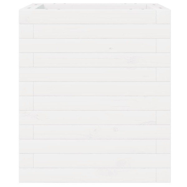 Jardinera de madera maciza de pino blanca 40x40x46 cm M 5