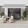 Toldo retráctil aluminio y tela gris antracita y blanco 4x3 m 1