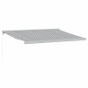 Toldo retráctil aluminio y tela gris antracita y blanco 4x3 m 2