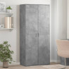 Mueble zapatero contrachapada gris hormigón 80x39x178 cm 1