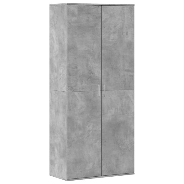 Mueble zapatero contrachapada gris hormigón 80x39x178 cm M 2
