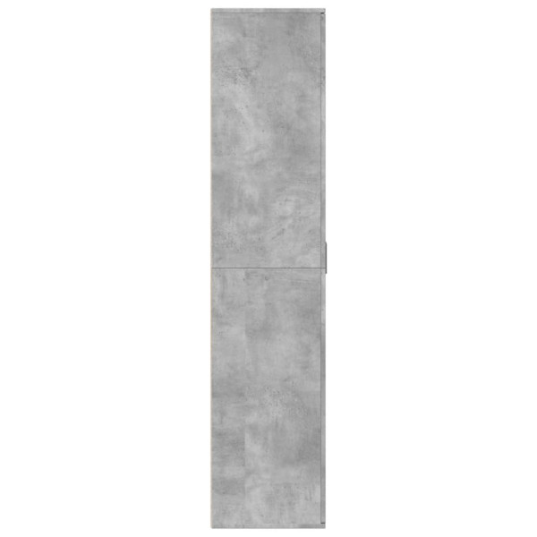 Mueble zapatero contrachapada gris hormigón 80x39x178 cm M 4