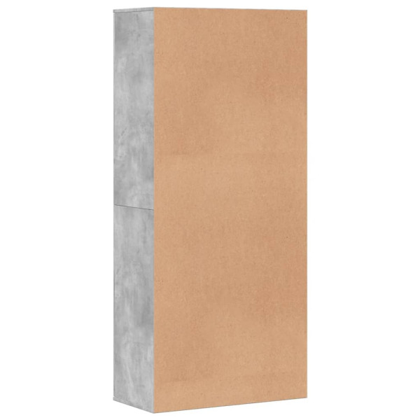 Mueble zapatero contrachapada gris hormigón 80x39x178 cm M 5
