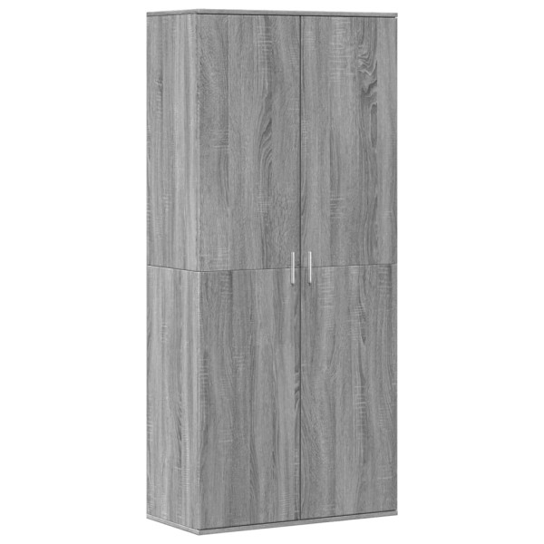 Mueble zapatero madera de ingeniería gris Sonoma 80x39x178 cm M 2