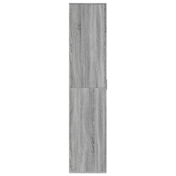 Mueble zapatero madera de ingeniería gris Sonoma 80x39x178 cm M 4