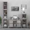 Set de muebles de baño 3 pzas madera contrachapada gris sonoma 1