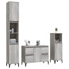 Set de muebles de baño 3 pzas madera contrachapada gris sonoma 3