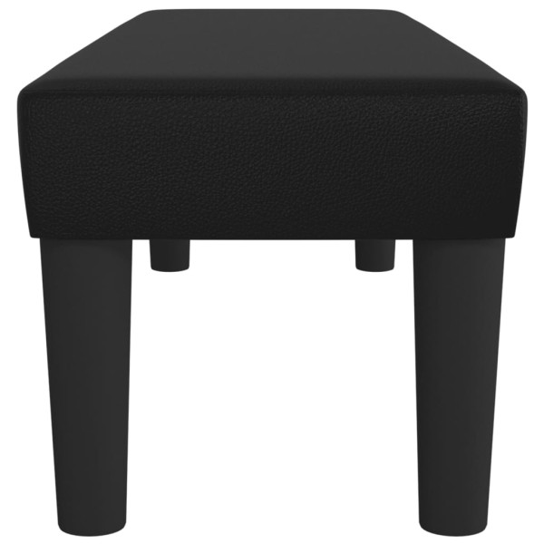 Banco de cuero sintético negro 100x30x30 cm M 4
