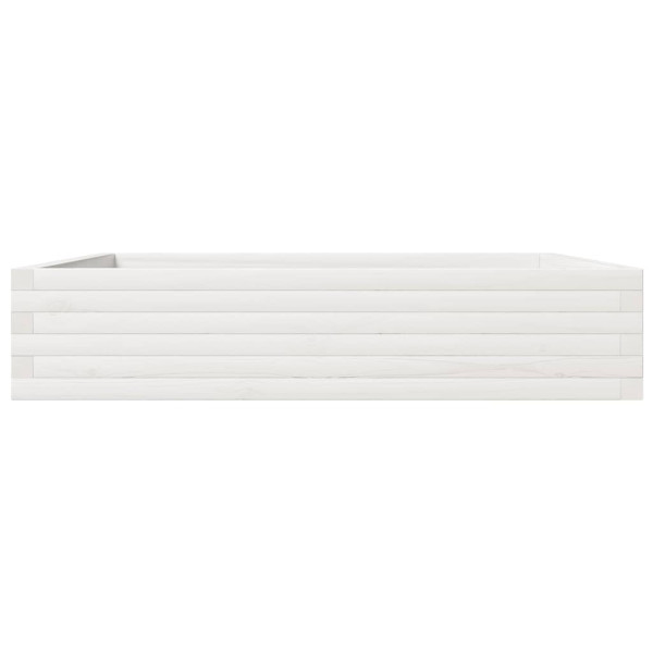 Vaso/floreira de jardim 110x110x23 cm pinho maciço branco M 5