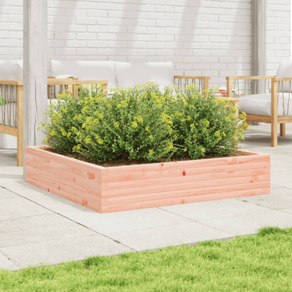 Jardinera madera maciza de abeto Douglas 110x110x23 cm M 3