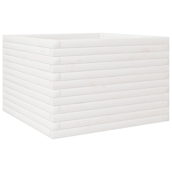 Jardinera madera maciza de pino blanco 70x70x45.5 cm M 2