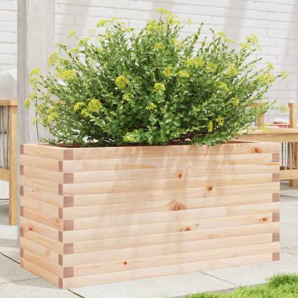 Jardinera de madera maciza de pino 90x40x45.5 cm D