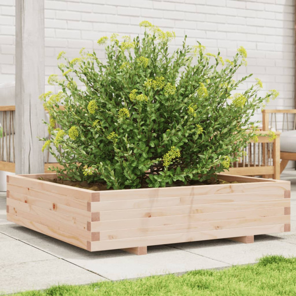 Jardinera madera maciza de pino 100x100x26.5 cm D
