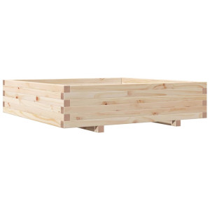 Jardinera madera maciza de pino 100x100x26.5 cm H