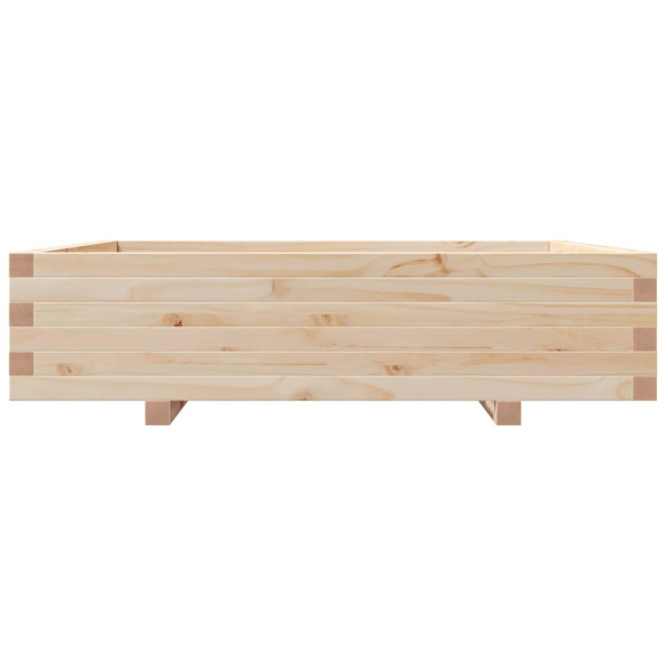 Jardinera madera maciza de pino 100x100x26.5 cm M 5