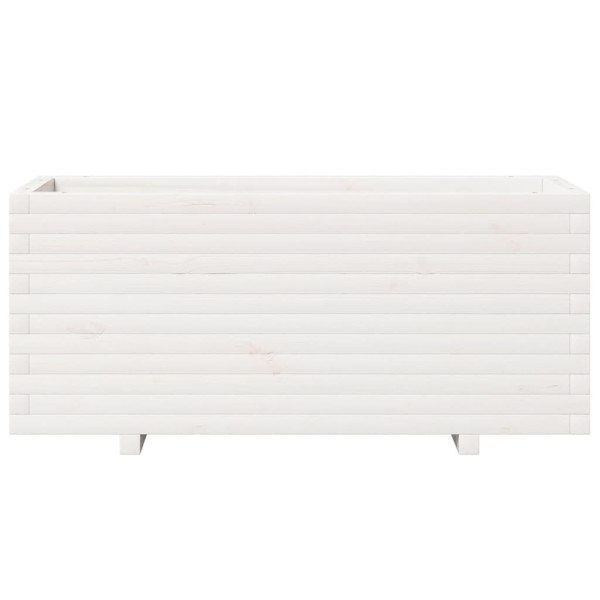 Vaso/floreira de jardim 110x40x49.5 cm pinho maciço branco M 5