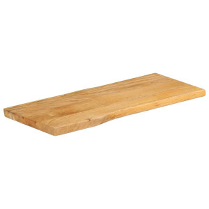 Tablero de mesa borde natural madera maciza mango 90x40x3.8 cm H