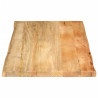 Tablero de mesa borde natural madera maciza mango 120x60x3.8 cm 4