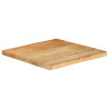 Tablero de mesa borde natural madera maciza mango 80x80x3.8 cm 2
