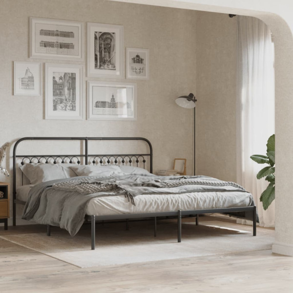 Cabeceira de cama 180 cm metal preto M 3