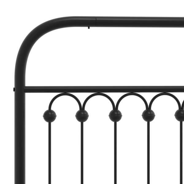 Cabeceira de cama 180 cm metal preto M 5