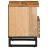 Mesitas de noche 2 uds madera maciza mango rugosa 40x33x46 cm 5