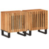 Mesitas de noche 2 uds madera maciza de acacia 40x33x46 cm 1