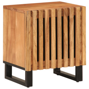 Mesitas de noche 2 uds madera maciza de acacia 40x33x46 cm H