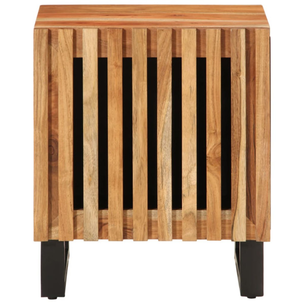 Mesitas de noche 2 uds madera maciza de acacia 40x33x46 cm M 4