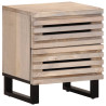 Mesitas de noche madera maciza mango blanqueado 40x33x46 cm 2