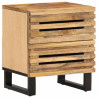 Mesitas de noche 2 uds madera maciza mango rugosa 40x33x46 cm 2
