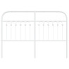 Cabeceira de cama 135 cm metal branco 4