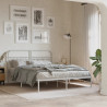 Cabeceira de cama 150 cm metal branco 3